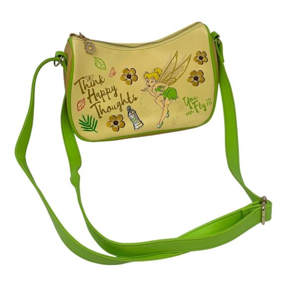 Walt Disney Tinkerbell "Think Happy Thoughts" Pixie Dust Crossbody Purse - Picture 7 of 9